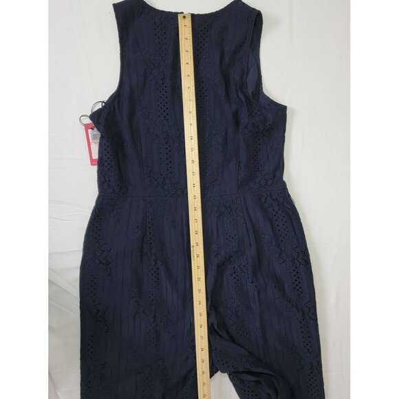 VINCE CAMUTO navy blue jumpsuit pantsuit sleeveless outfit NEW Womens Size 10 - Picture 12 of 12